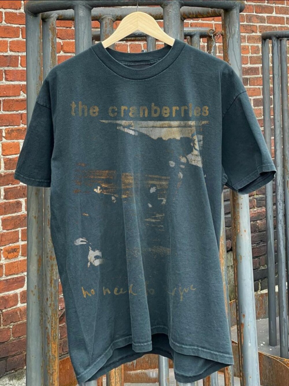 The Cranberries - No Need To Argue 1995 World Tour - Black Washed T -Shirt